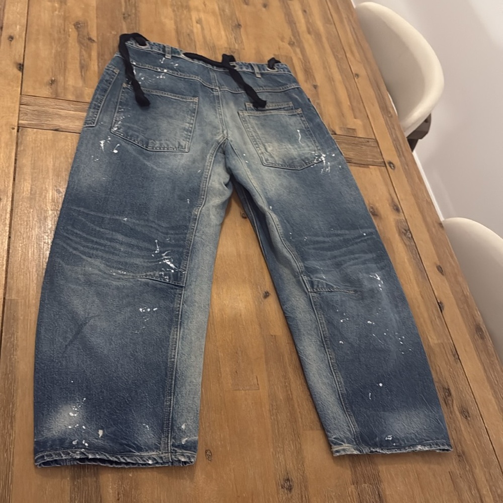 Free People “we the free” paint splatter barrel jeans size 28 - Picture 6 of 6